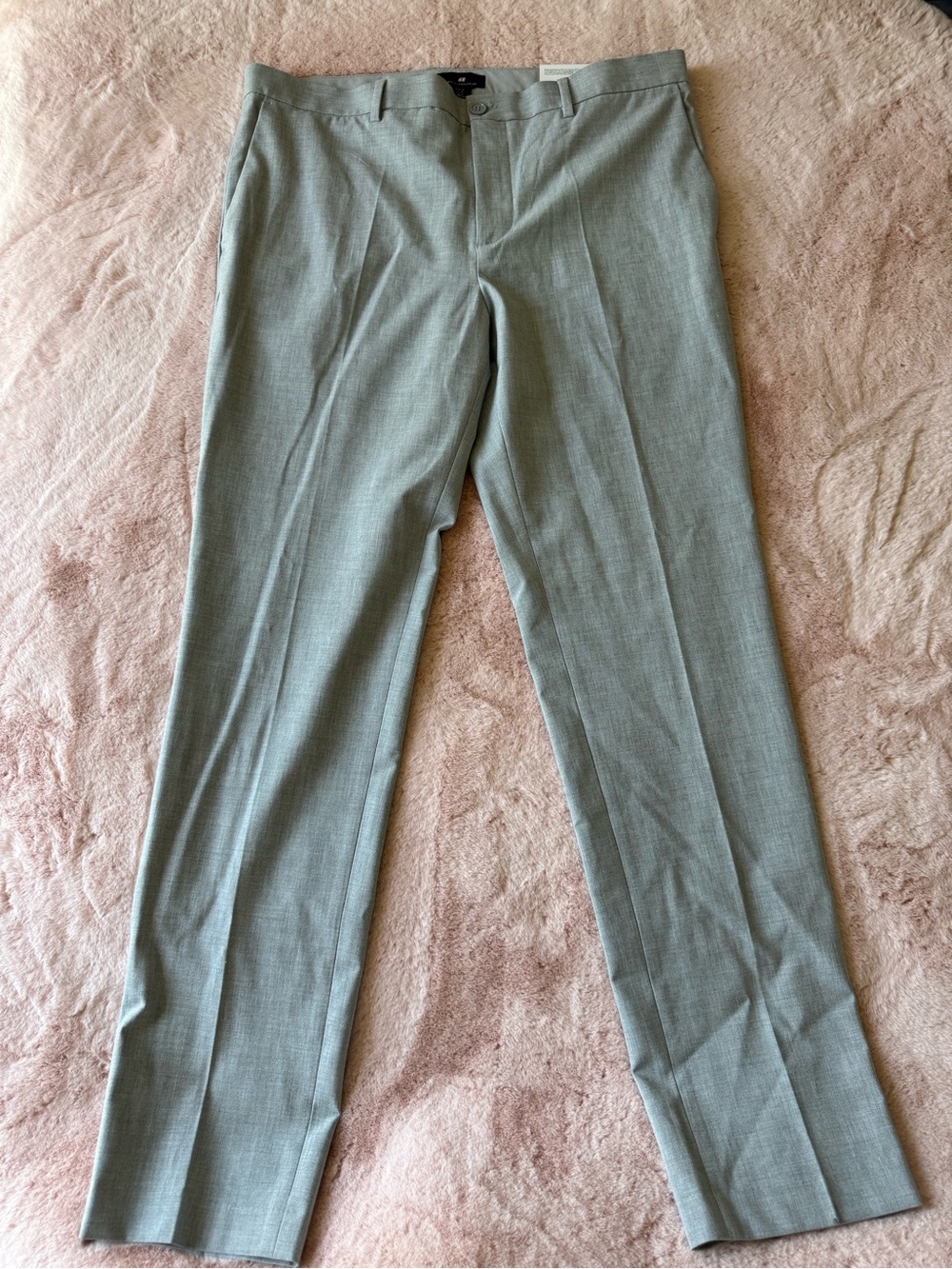 NWT Men’s H&M Slim-fit Suit Pants Light Grey Size 36
